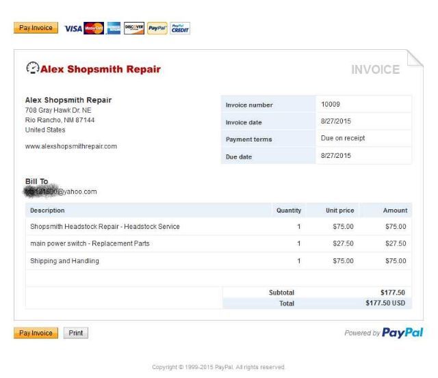 invoice example