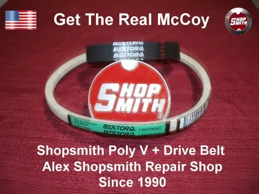 SHOPSMITH MARK V POLY V AND DRIVE BELT # 504193 SET BRAND NEW 3X Stronger!