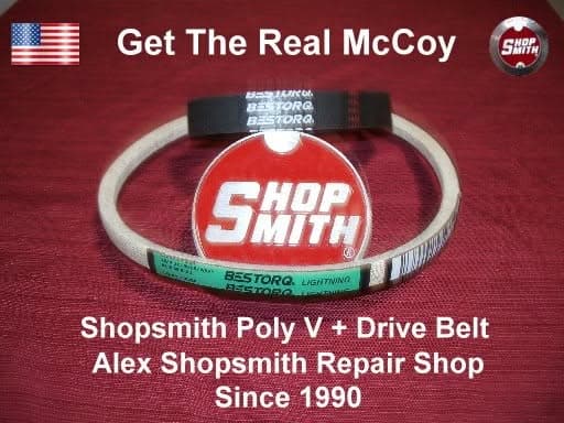 Shopsmith Drive Belt and poly v belt set